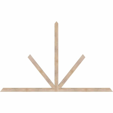 Ekena Millwork Saratoga Smooth Timber Gable Bracket, Douglas Fir, 108"W x 68"H x 3 1/2"D x 3 1/2"F, 15/12 Pitch GBW108X68X0404SAR00SDF